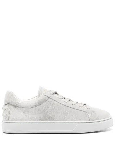 Tod's Suede Sneakers In Gray