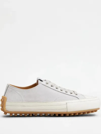 Tod's Suede Sneakers In Grey