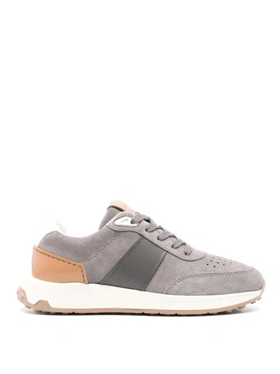 Tod's Suede Sneakers In Gris
