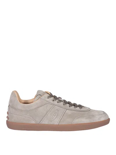 Tod's Suede Sneakers In Marrón Topo