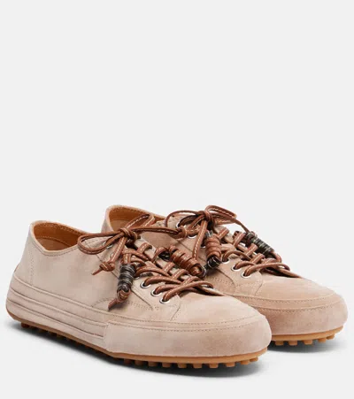 Tod's Suede Sneakers In Neutral