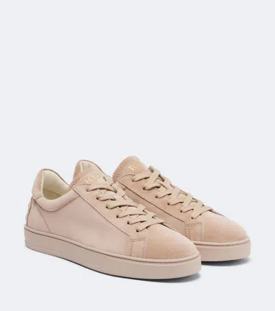 Tod's Tods Panelled Suede Sneakers In Pink