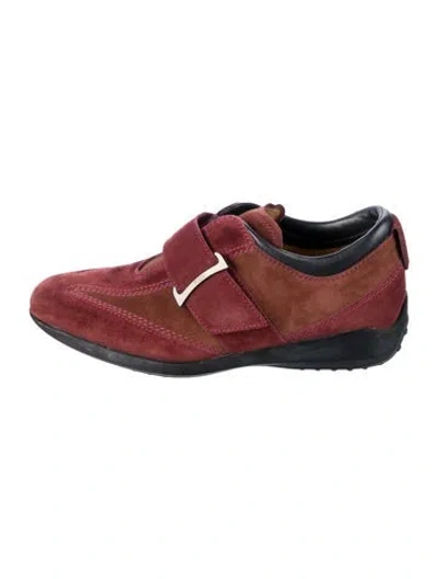 Pre-owned Tod's Suede Sneakers In Red