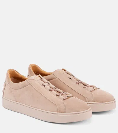 Tod's Suede Sneakers In Rosa Lingerie