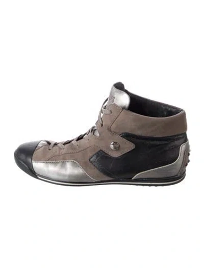 Pre-owned Tod's Suede Sneakers In Silver