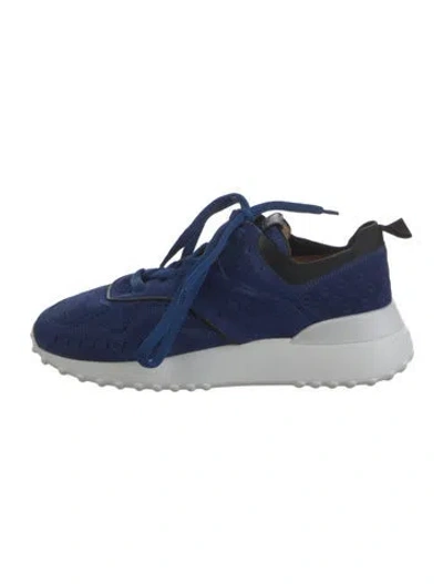 Pre-owned Tod's Suede Sneakers W/ Tags In Blue