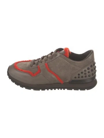 Pre-owned Tod's Suede Sneakers W/ Tags In Brown