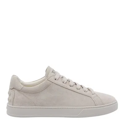 Tod's Suede Sneakers In White