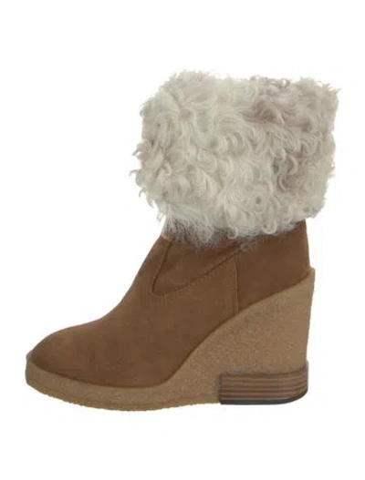 Pre-owned Tod's Suede Snow Boots In Brown