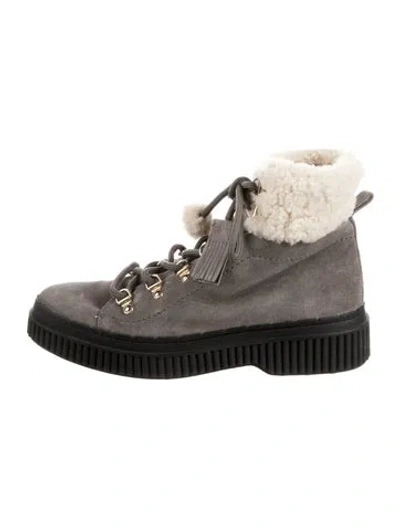 Pre-owned Tod's Suede Snow Boots In Gray