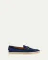 Tod's Gomma Slip-on Loafers In Blue