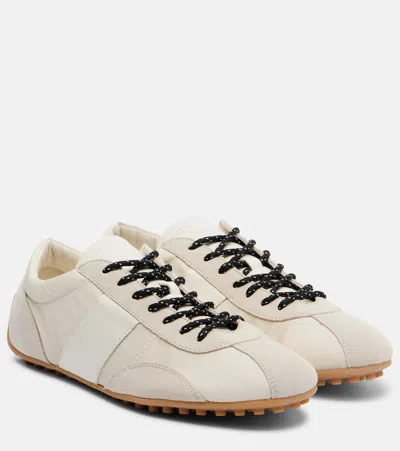 Tod's Sneakers T-marathon In Suede And Technical Fabric Beige In Neutral
