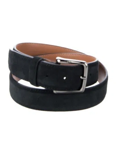 Pre-owned Tod's Suede Waist Belt In Blue