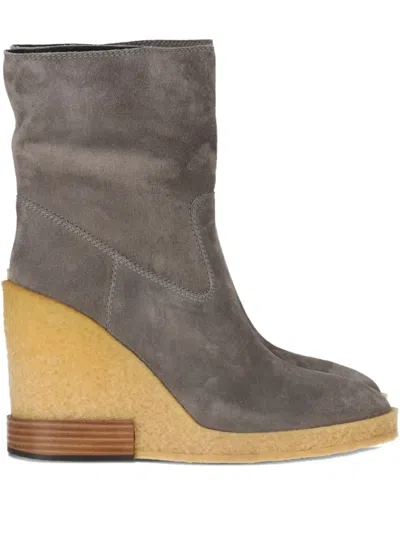 Tod's Suede Wedge Boots