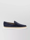 TOD'S SUEDE WOVEN SOLE LOAFERS