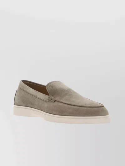 Tod's Summer Hybrid Loafers Featuring Suede Texture In Gray