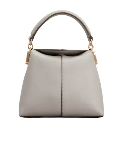 Tod's Super Small T Case Mailman Shoulder Bag In Gray