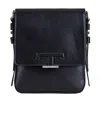 Tod's T-buckle Leather Messenger Bag In Black