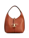 Tod's T-buckle Pebble-grain Tote Bag In Brown