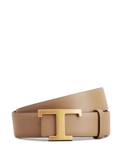 Tod's T-buckle Reversible Belt In Brown