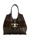 Tod's Block Design Tote Bag With Dual Handles In Brown