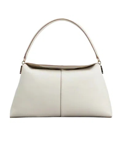 Tod's T Case Logo-plaque Shoulder Bag In White