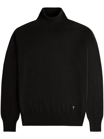 Tod's T-detailing Roll Neck In Black