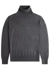 Tod's T-embroidered Roll Neck In Grey