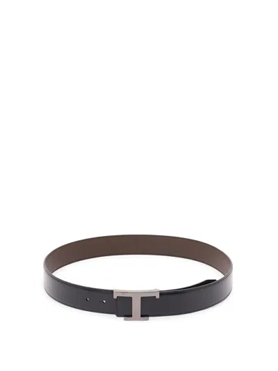 Tod's T Leather Belt In Black