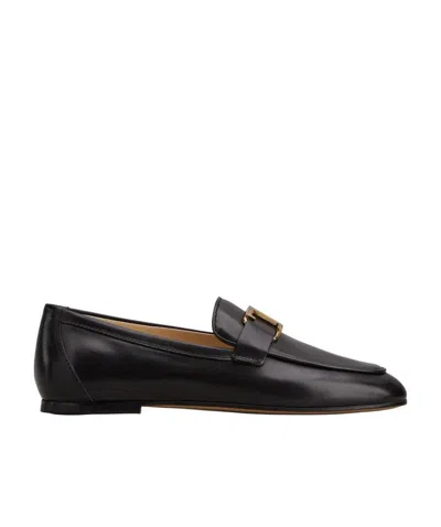 TOD'S TOD'S T-LOGO ALMOND-TOE LOAFERS