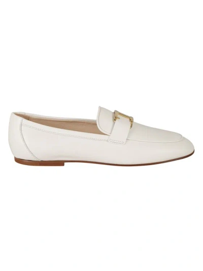 TOD'S T-LOGO LEATHER LOAFERS