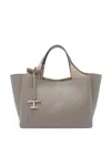 Tod's Dark Grey Leather Top Handle Bag In Gray