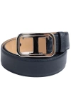 TOD'S T LOGO PLAQUE BUCKLE BELT