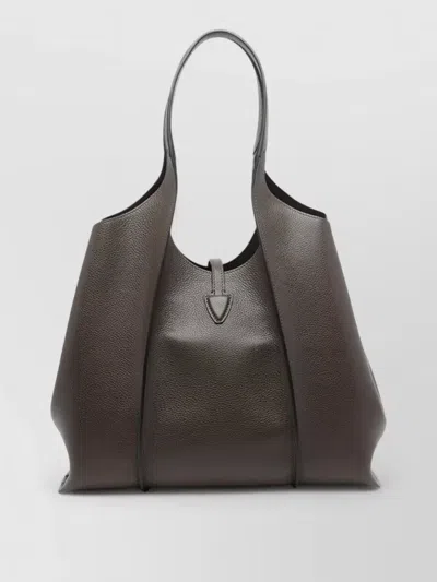 Tod's T Medium Structured Leather Tote Double Handles