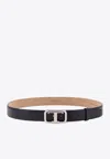Tod's T Monogram Leather Belt In Black