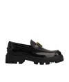 Tod's T Monogram Ridged Loafers In Black