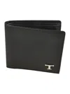 Tod's T Plaque Billfold Wallet In Black