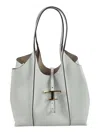 Tod's T Plaque Open Top Shopper Bag In B215