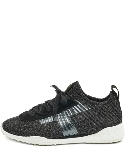 Pre-owned Tod's T-print Sneakers In Black