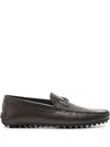Tod's City Gommino Leather Loafers In Braun