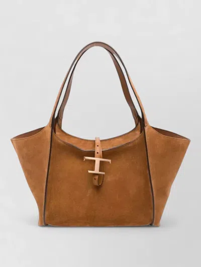 Tod's T Small Leather Tote Bag Soft Structure