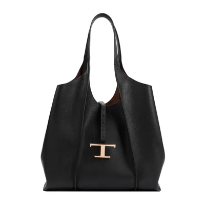 Tod's T Timeless Bag In Black