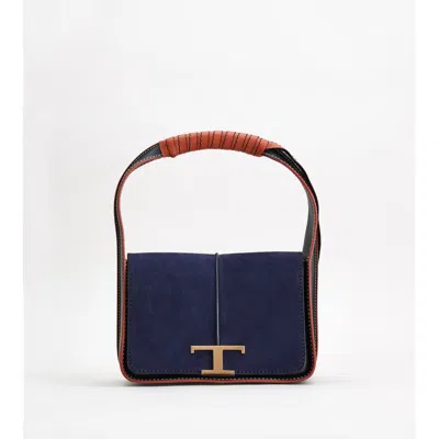 Tod's T Timeless Bag In Suede Mini In Multi