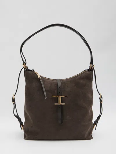 Tod's T Timeless Bag Small In Neutral