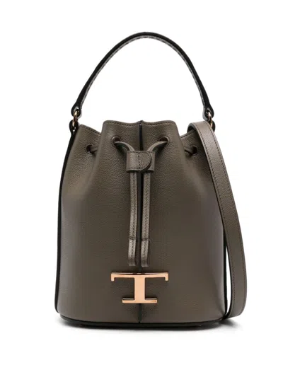 Tod's T Timeless Bucket Bag In Brown