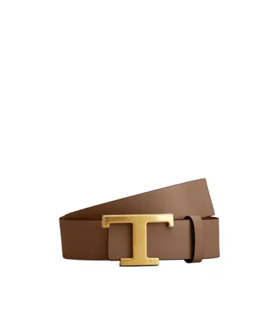 Tod's T-timeless Buckle Belt In Brown