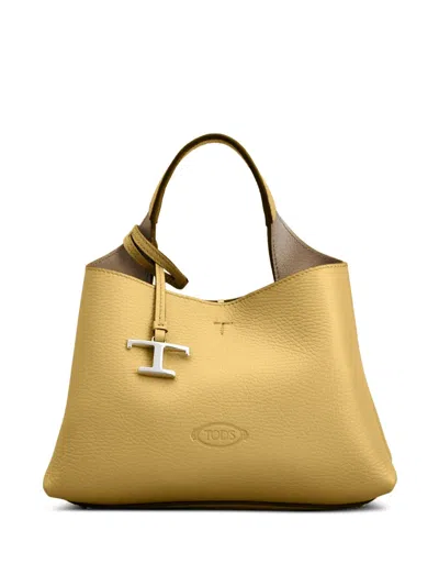 Tod's T Timeless-charm Tote Bag In Yellow