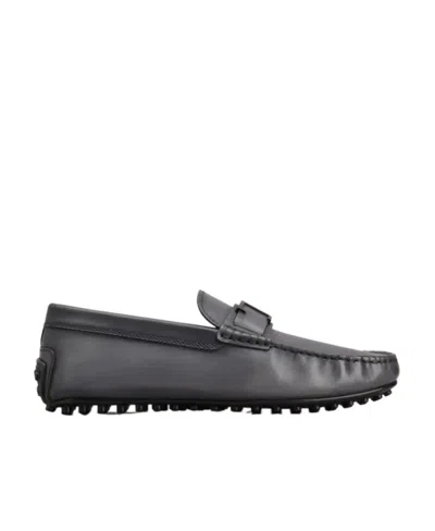 Tod's T-timeless City Leather Loafers In Black
