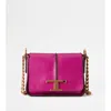 Tod's T Timeless Crossbody Bag In Leather Mini In Pink