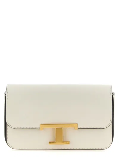 Tod's T-timeless Crossbody Bags Beige In Gray